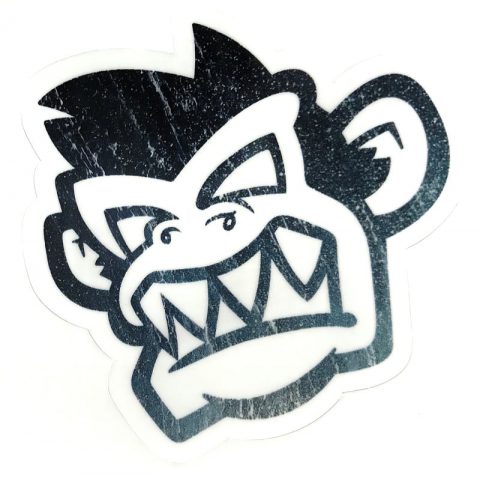 Kayak Monkey Sticker Black Fade - Face from Northeast Kayaks