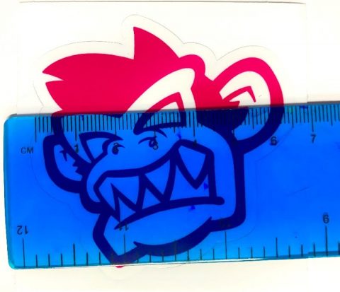 Kayak Monkey Sticker Ruler - Face from Northeast Kayaks